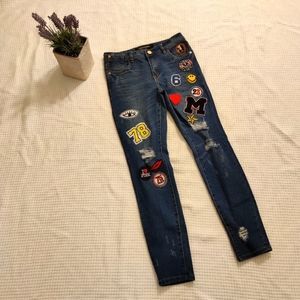 Ashley Mason Jeans with Patches Size 5